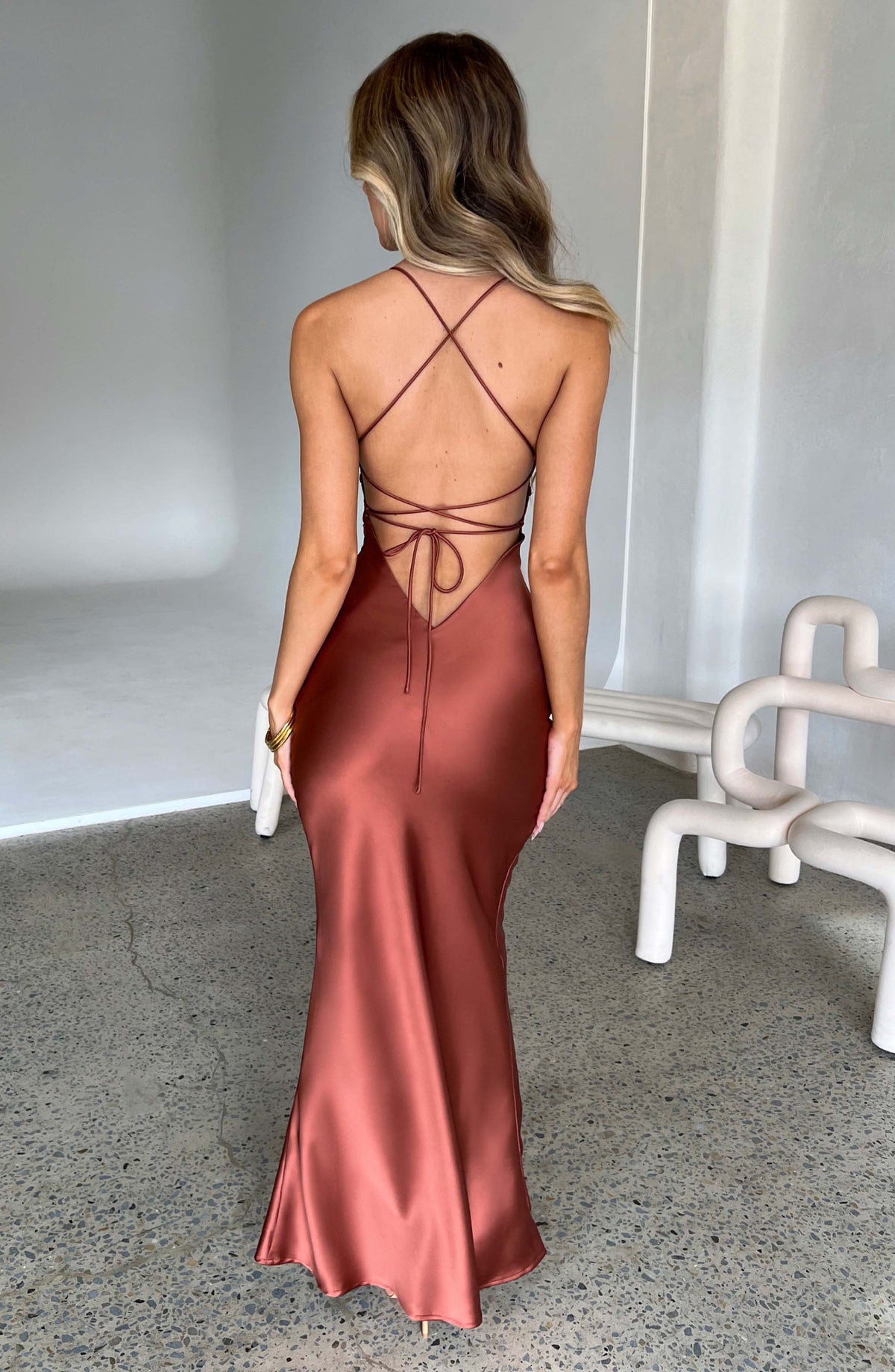 Malika Maxi Dress - Rust Ryvelle