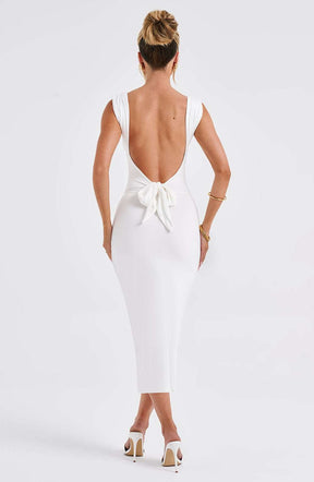 Malina Midi Dress - Ivory Ryvelle