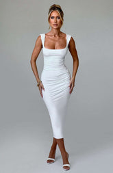 Malina Midi Dress - Ivory Ryvelle