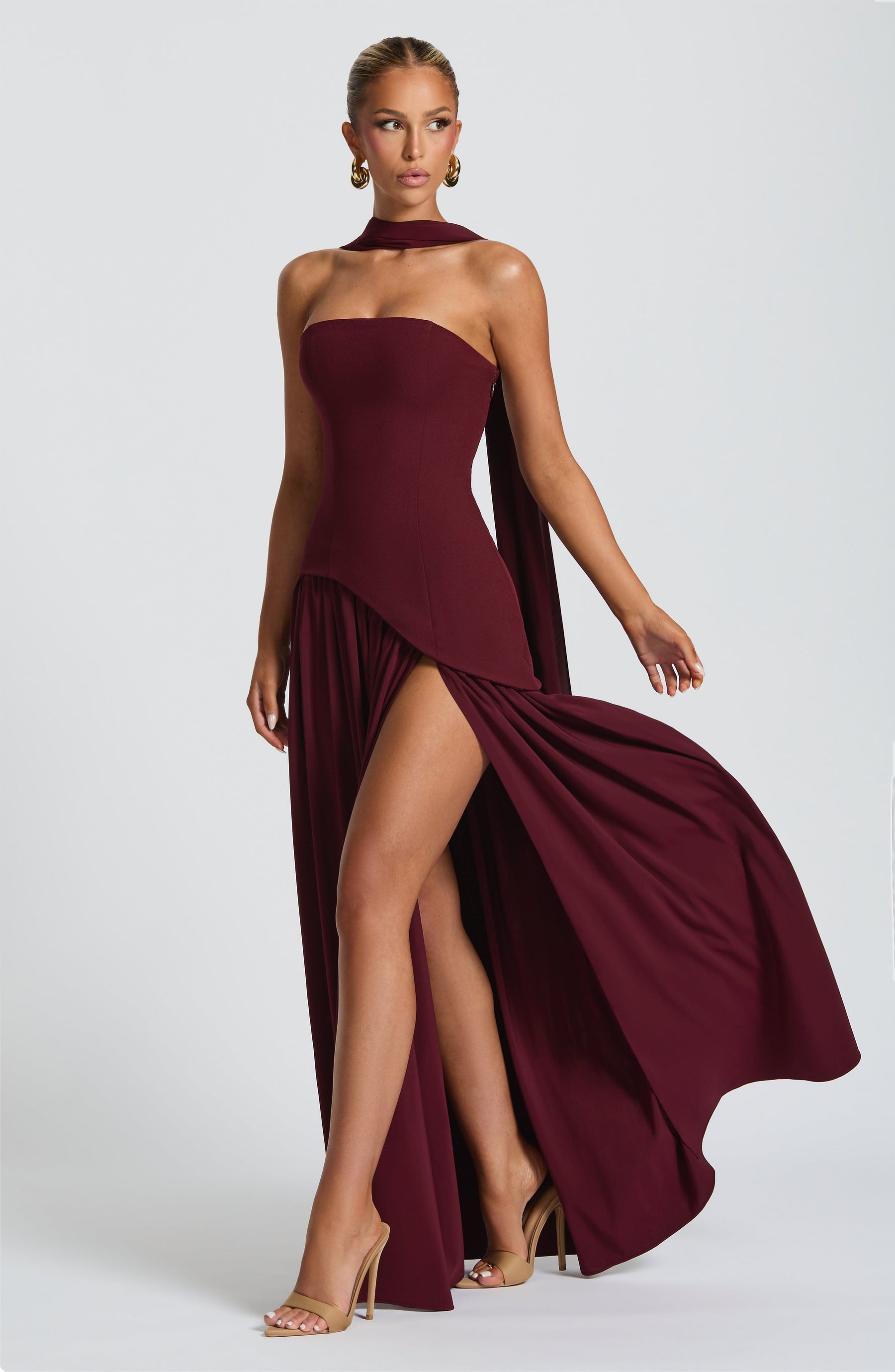 Maliyah Maxi Dress - Cherry Lacquer Ryvelle