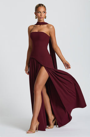 Maliyah Maxi Dress - Cherry Lacquer Ryvelle