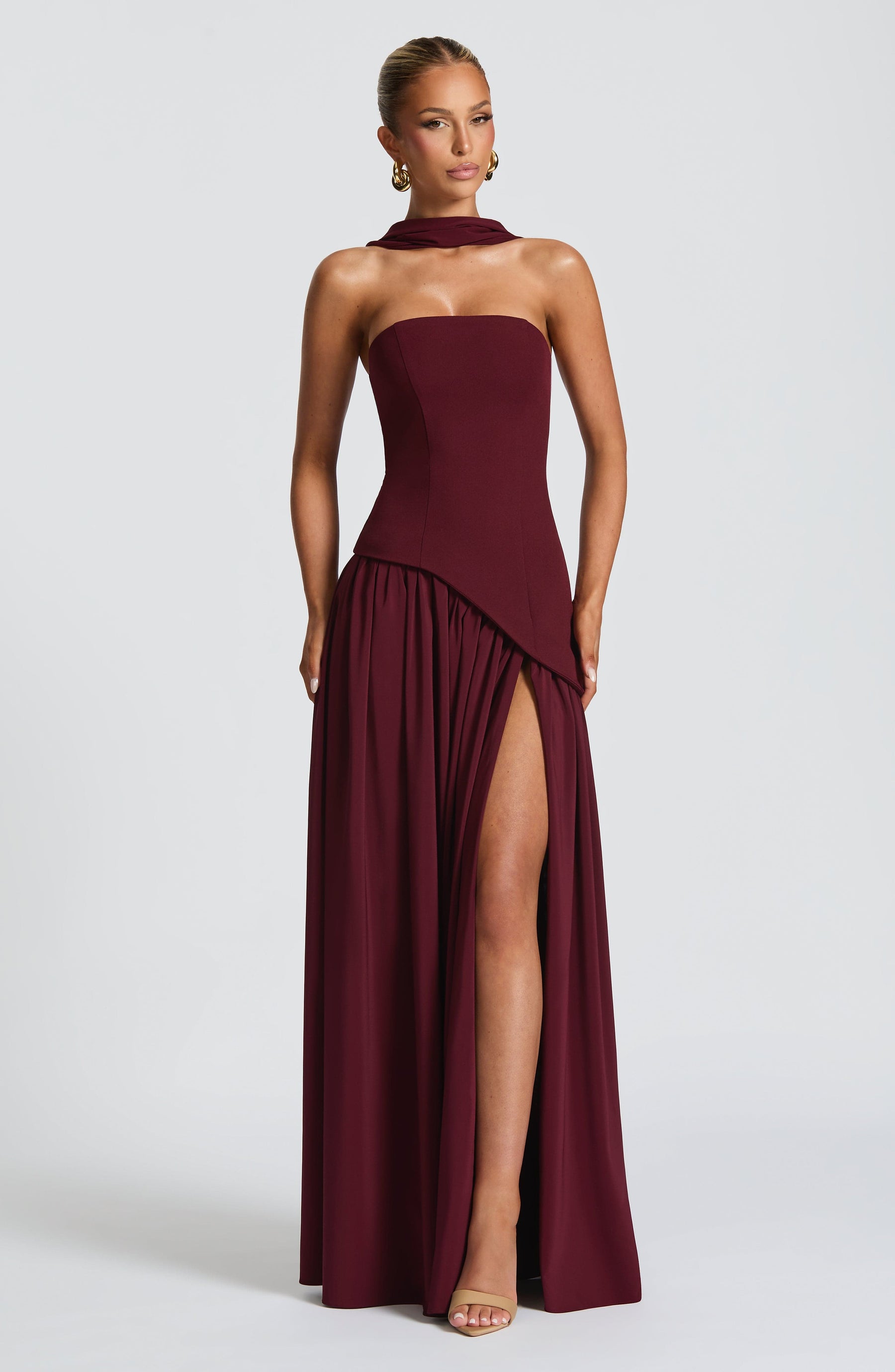 Maliyah Maxi Dress - Cherry Lacquer Ryvelle