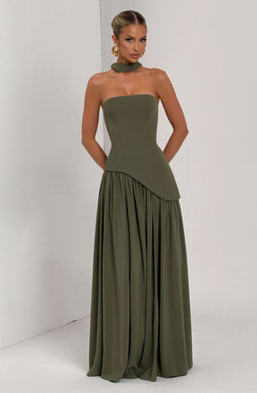 Maliyah Maxi Dress - Khaki Ryvelle