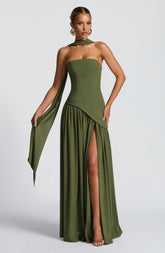Maliyah Maxi Dress - Khaki Ryvelle