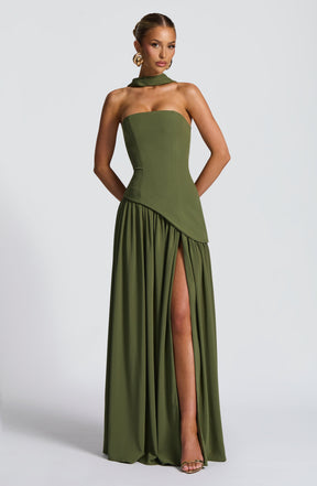 Maliyah Maxi Dress - Khaki Ryvelle