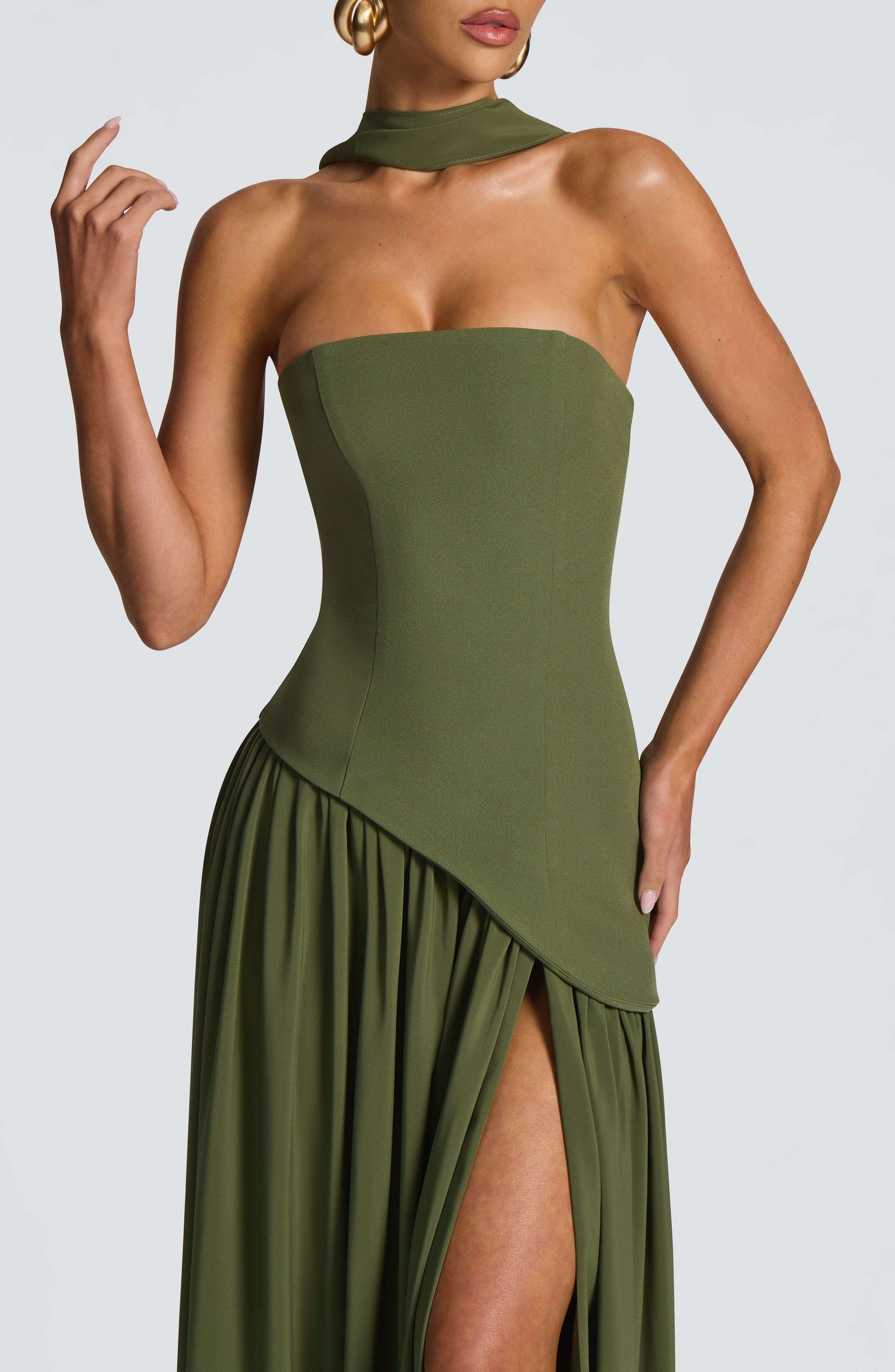 Maliyah Maxi Dress - Khaki Ryvelle