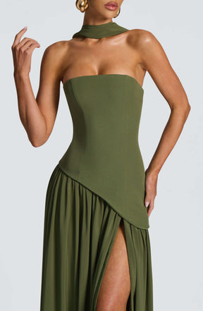 Maliyah Maxi Dress - Khaki Ryvelle