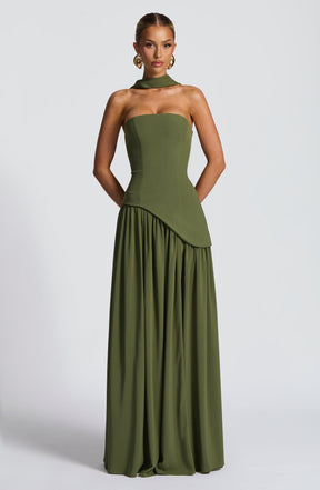 Maliyah Maxi Dress - Khaki Ryvelle