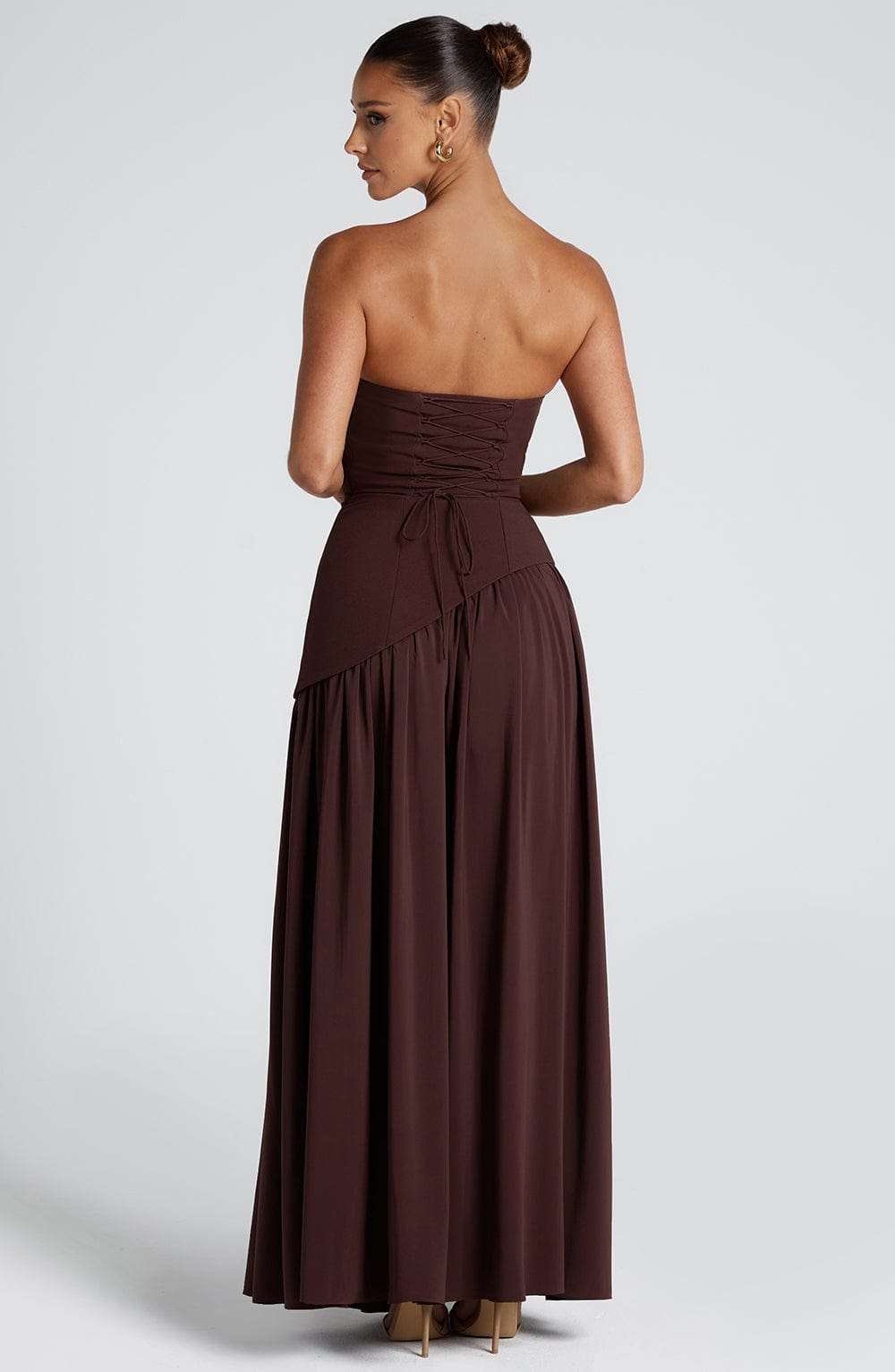 Maliyah Maxi Dress - Plum Brown Ryvelle