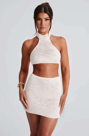 Margot Mini Skirt - Ivory Ryvelle