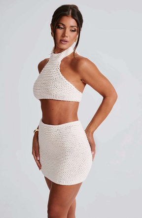 Margot Mini Skirt - Ivory Ryvelle