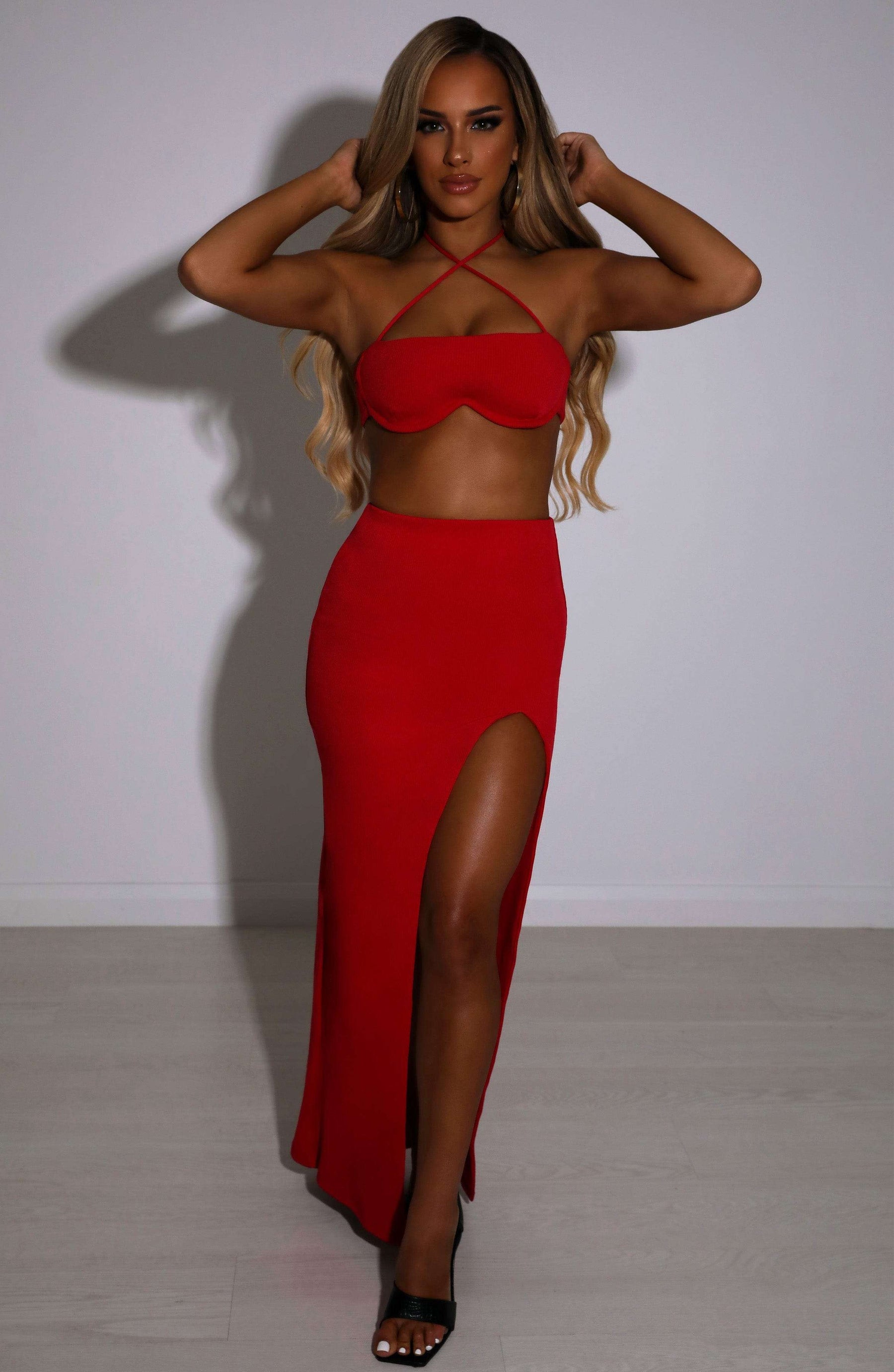 Mariana Maxi Skirt - Red Ryvelle