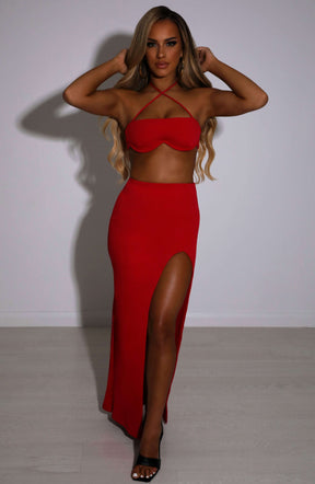 Mariana Maxi Skirt - Red Ryvelle