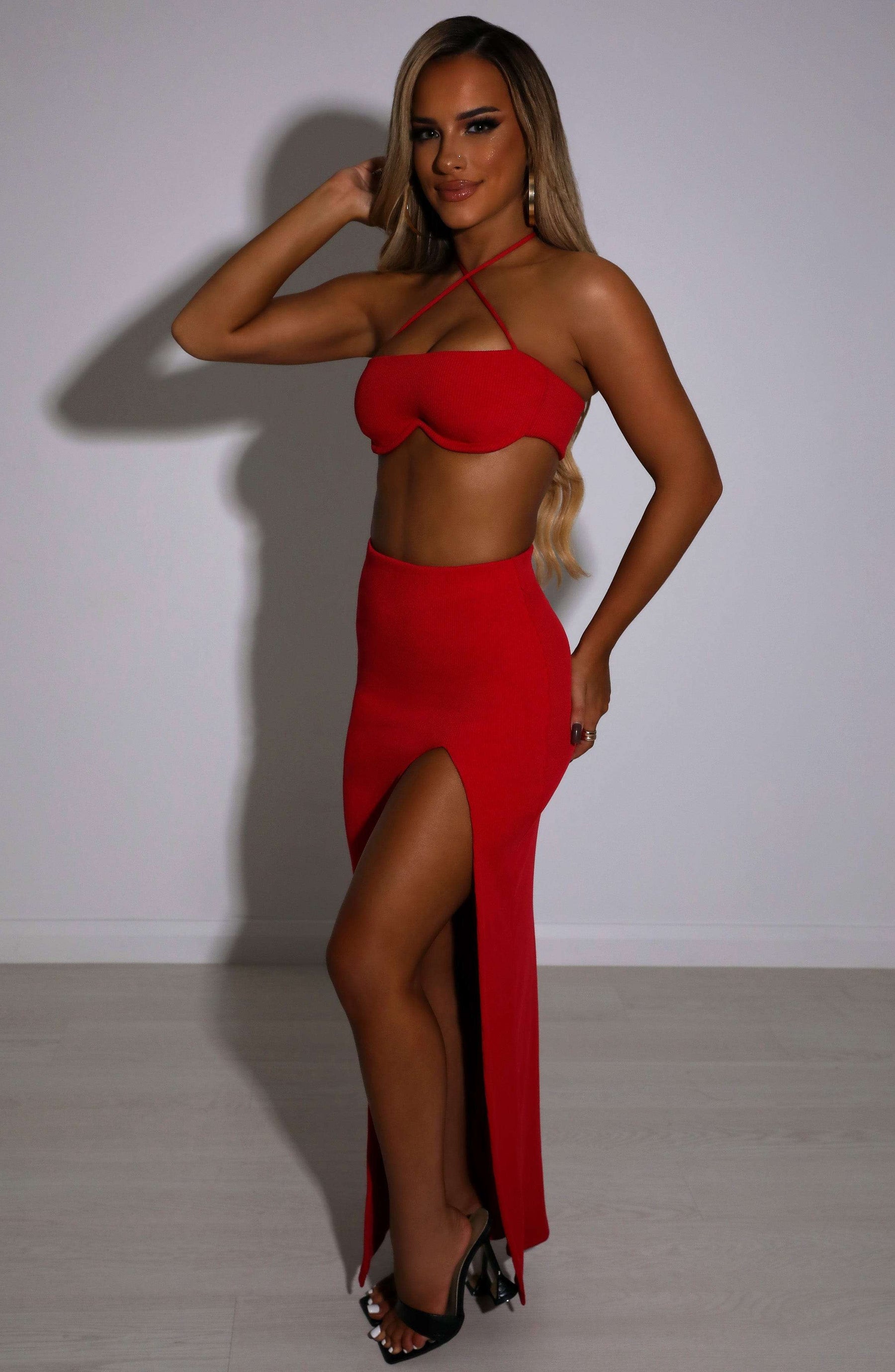 Mariana Maxi Skirt - Red Ryvelle