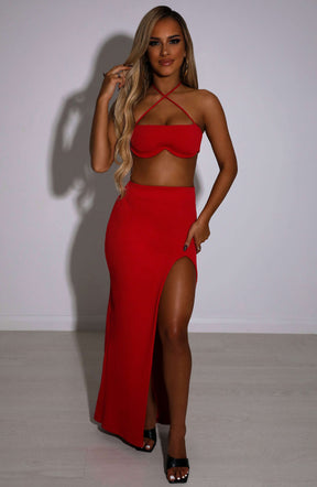 Mariana Maxi Skirt - Red Ryvelle