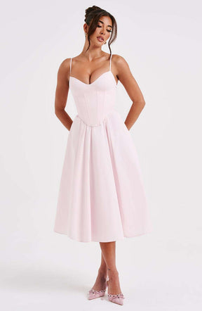 Mariella Midi Dress - Blush Ryvelle