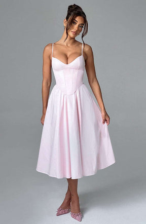 Mariella Midi Dress - Blush Ryvelle