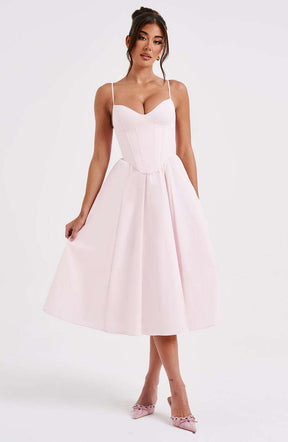 Mariella Midi Dress - Blush Ryvelle