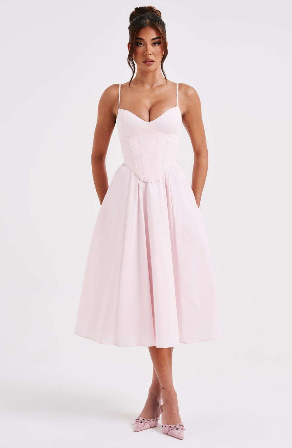 Mariella Midi Dress - Blush Ryvelle