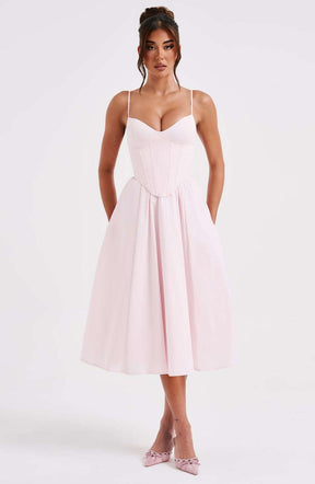 Mariella Midi Dress - Blush Ryvelle