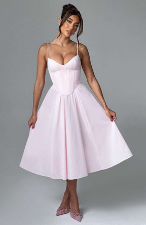 Mariella Midi Dress - Blush Ryvelle