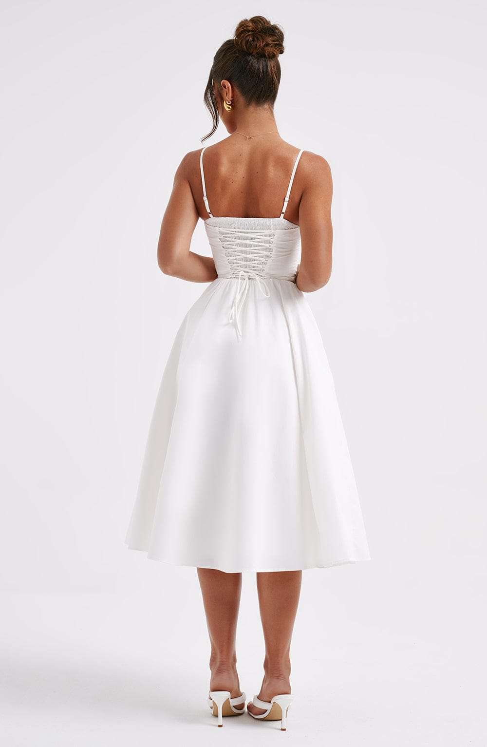 Mariella Midi Dress - Ivory Ryvelle