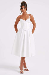 Mariella Midi Dress - Ivory Ryvelle
