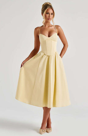 Mariella Midi Dress - Lemon Ryvelle