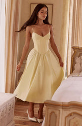 Mariella Midi Dress - Lemon Ryvelle