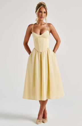 Mariella Midi Dress - Lemon Ryvelle