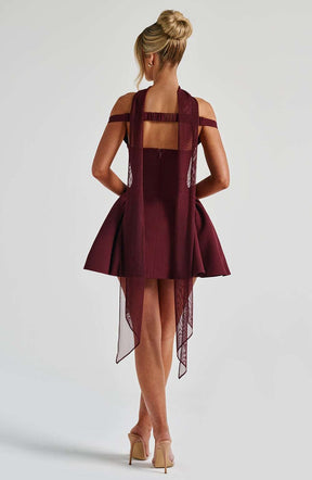 Marla Mini Dress - Cherry Lacquer Ryvelle