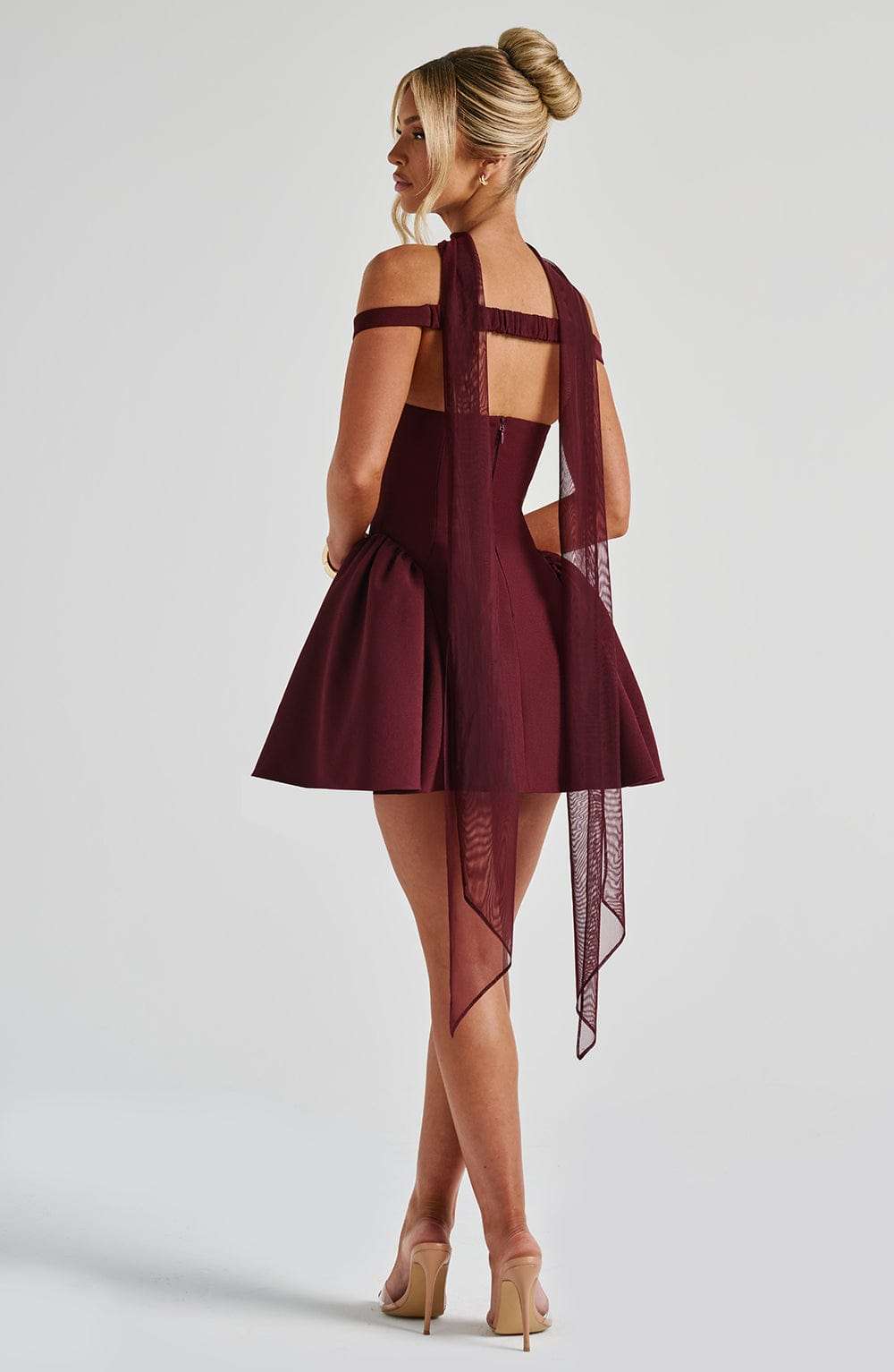 Marla Mini Dress - Cherry Lacquer Ryvelle