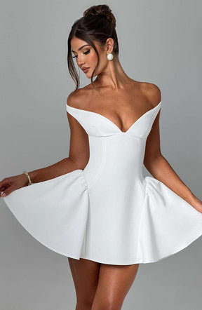 Marla Mini Dress - Ivory Ryvelle