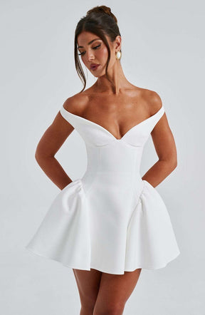 Marla Mini Dress - Ivory Ryvelle