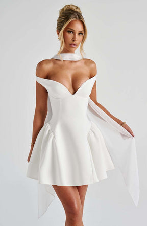 Marla Mini Dress - Ivory Ryvelle