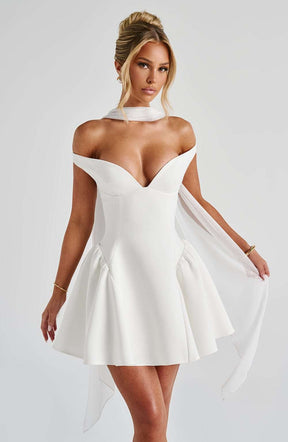 Marla Mini Dress - Ivory Ryvelle
