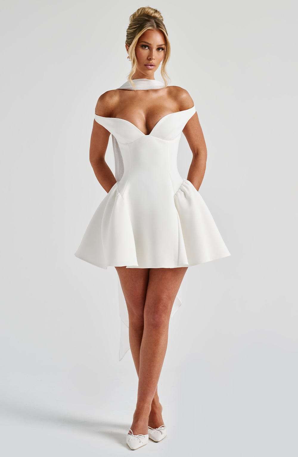 Marla Mini Dress - Ivory Ryvelle