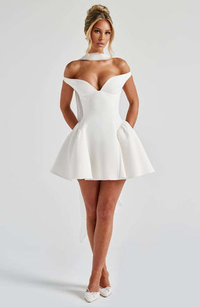 Marla Mini Dress - Ivory Ryvelle