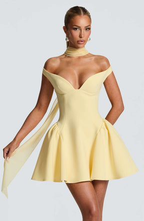 Marla Mini Dress - Lemon Ryvelle