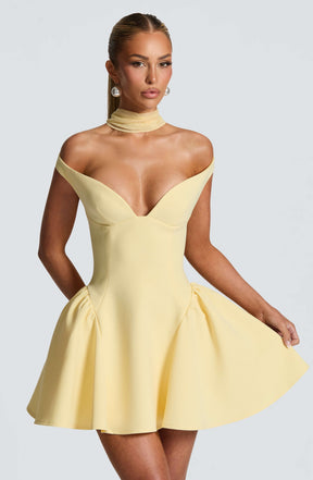 Marla Mini Dress - Lemon Ryvelle