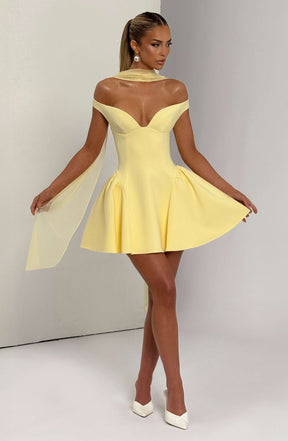 Marla Mini Dress - Lemon Ryvelle