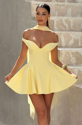 Marla Mini Dress - Lemon Ryvelle