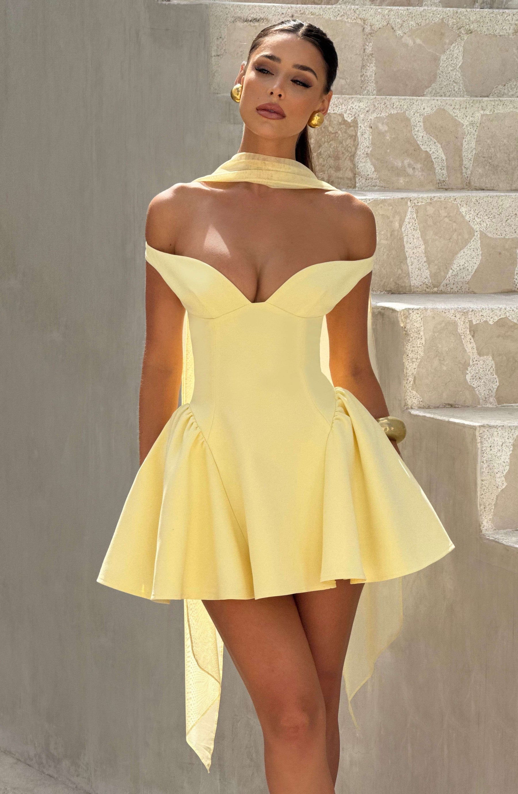 Marla Mini Dress - Lemon Ryvelle