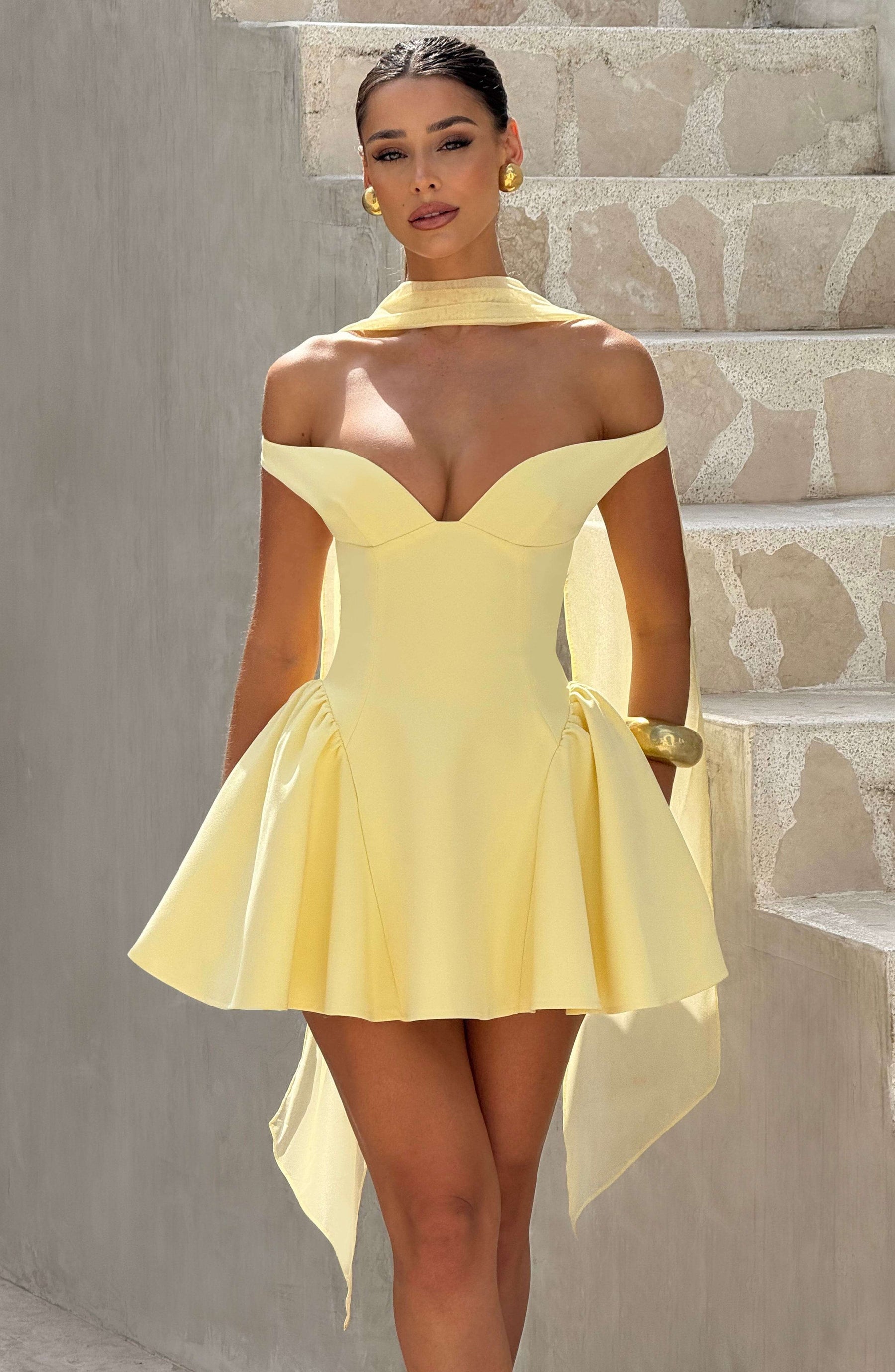 Marla Mini Dress - Lemon Ryvelle
