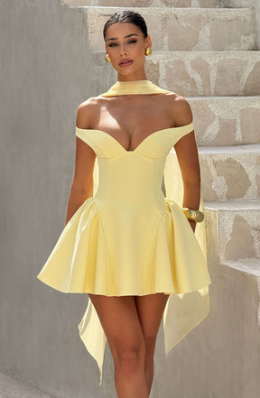 Marla Mini Dress - Lemon Ryvelle