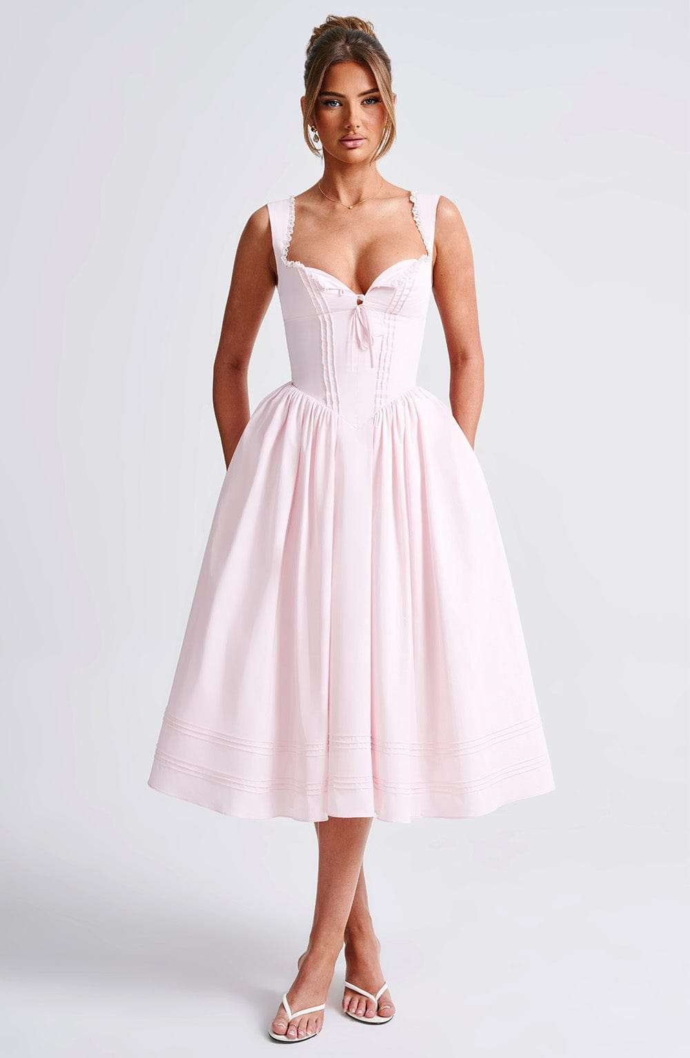 Marlena Midi Dress - Blush Ryvelle