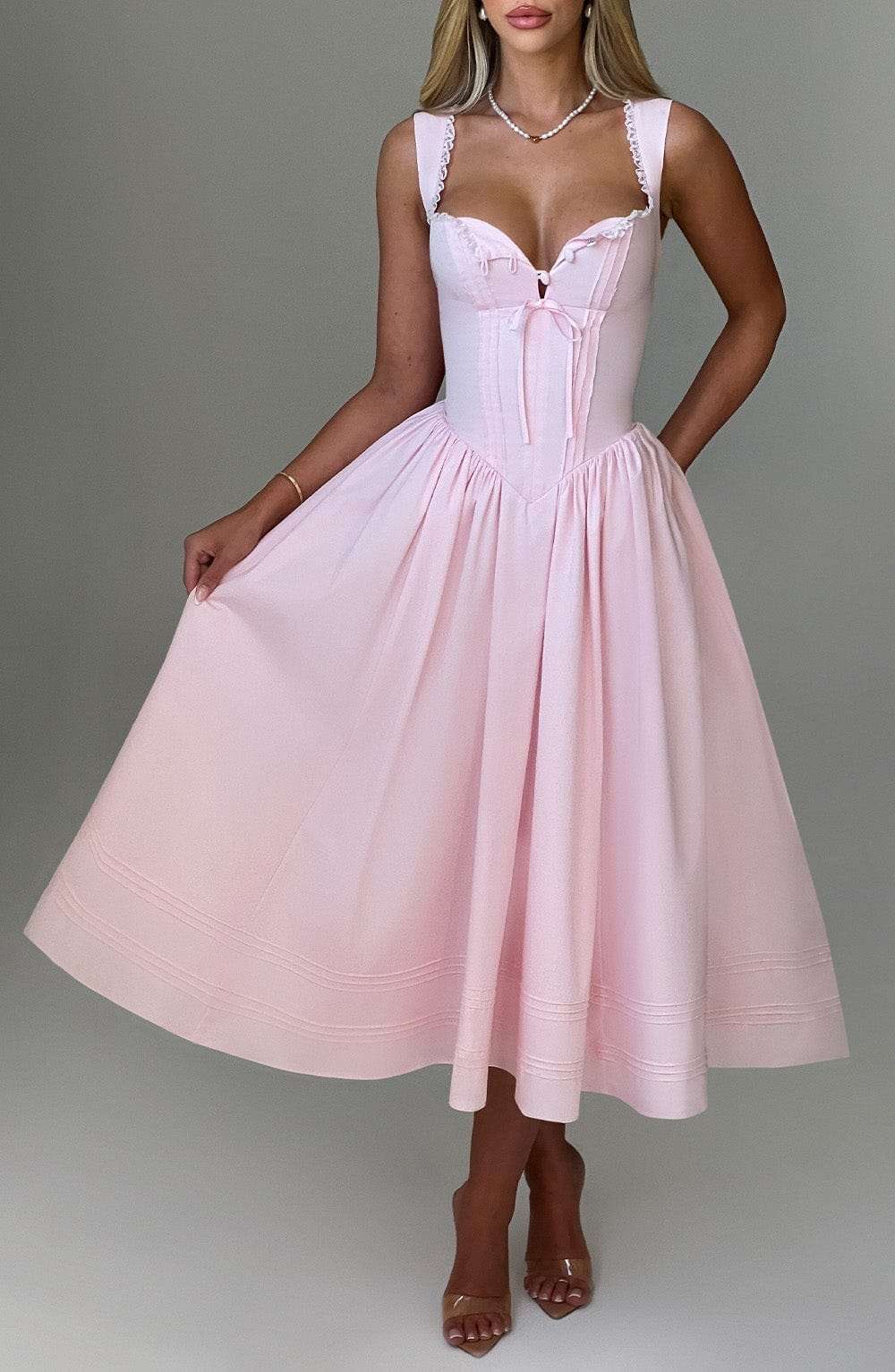 Marlena Midi Dress - Blush Ryvelle