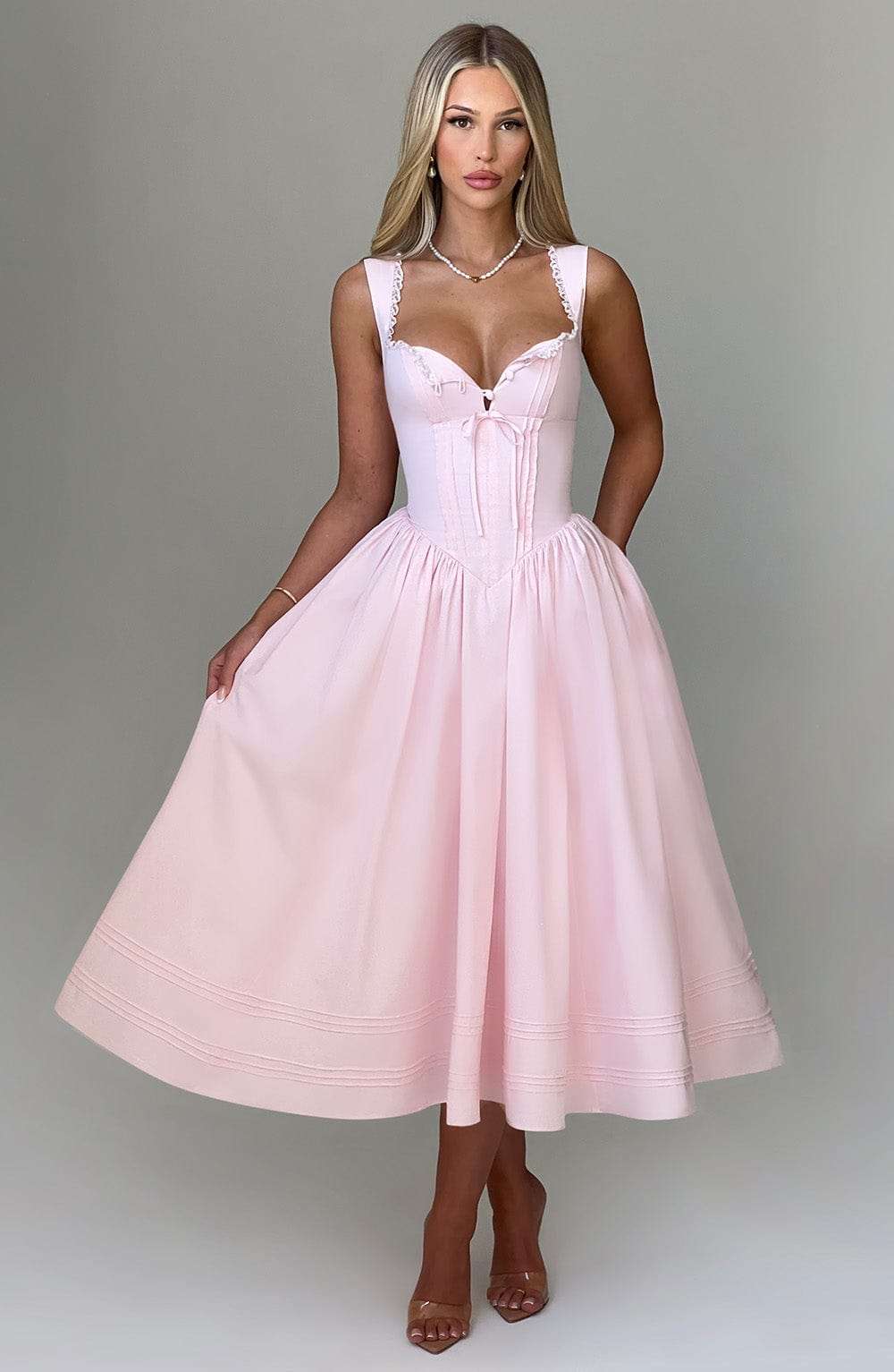 Marlena Midi Dress - Blush Ryvelle