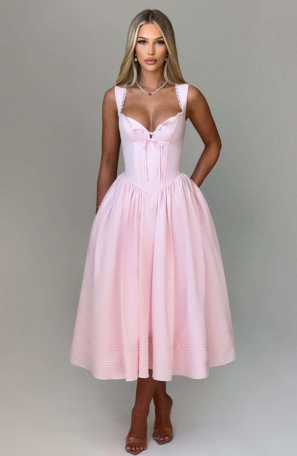 Marlena Midi Dress - Blush Ryvelle