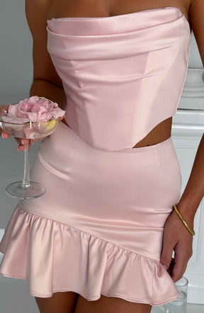 Maura Mini Skirt - Blush Ryvelle